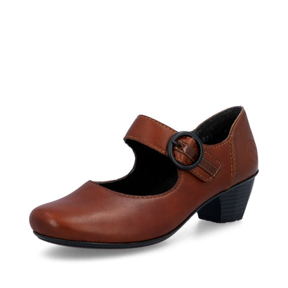 Women's leather Mary Jane Strap Shoe