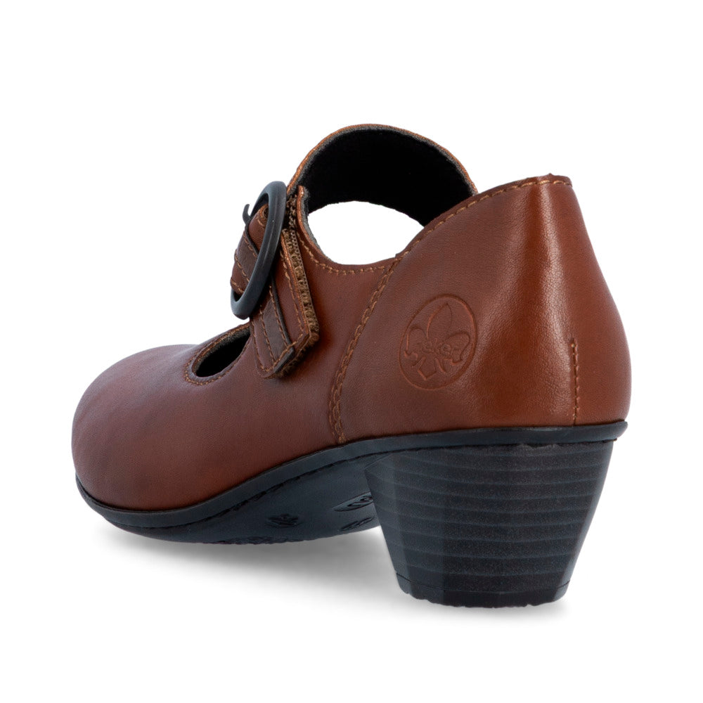 Women's leather Mary Jane Strap Shoe