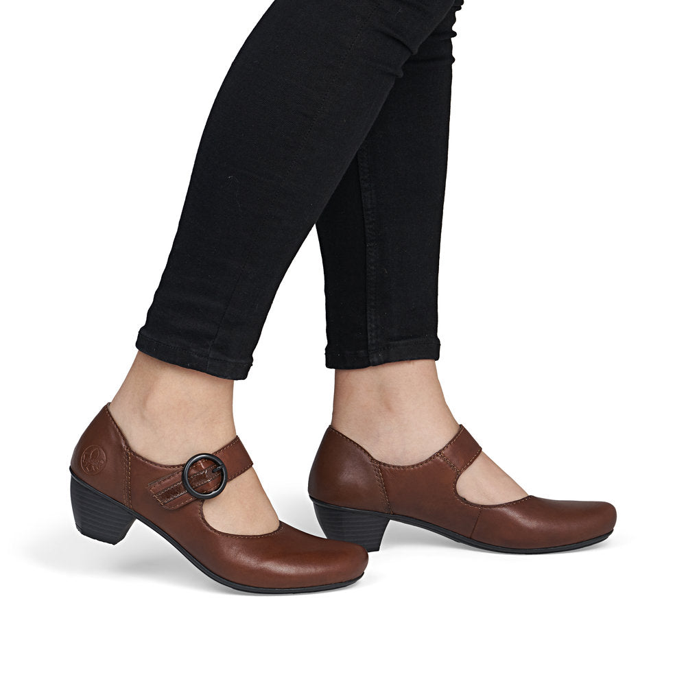 Women's leather Mary Jane Strap Shoe