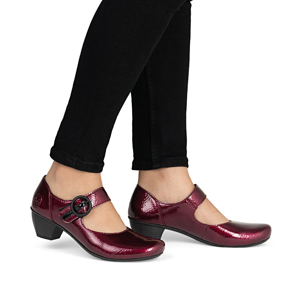 Women's leather Mary Jane Strap Shoe