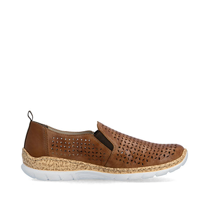 Women’s Perforated Leather Slip-On Shoes