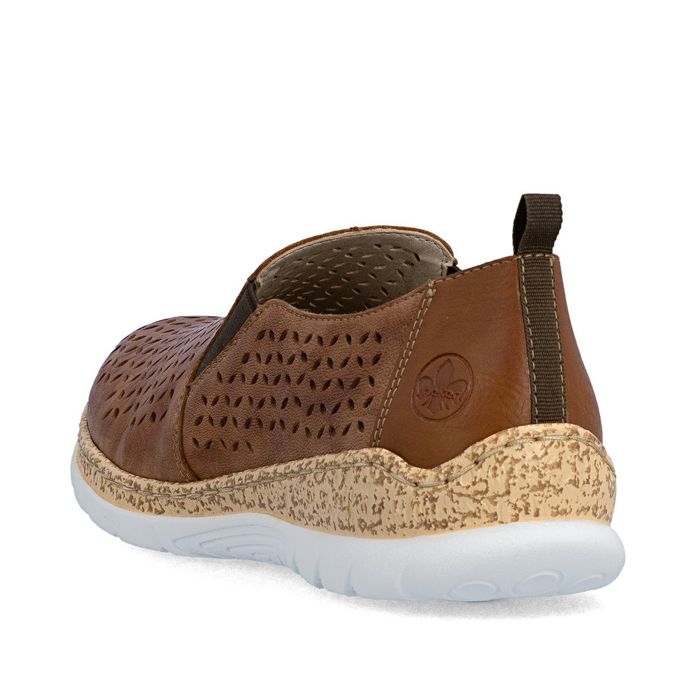 Women’s Perforated Leather Slip-On Shoes