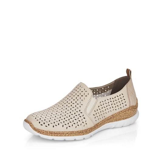 Women’s Perforated Leather Slip-On Shoes