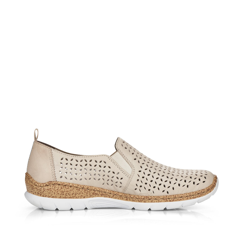 Women’s Perforated Leather Slip-On Shoes