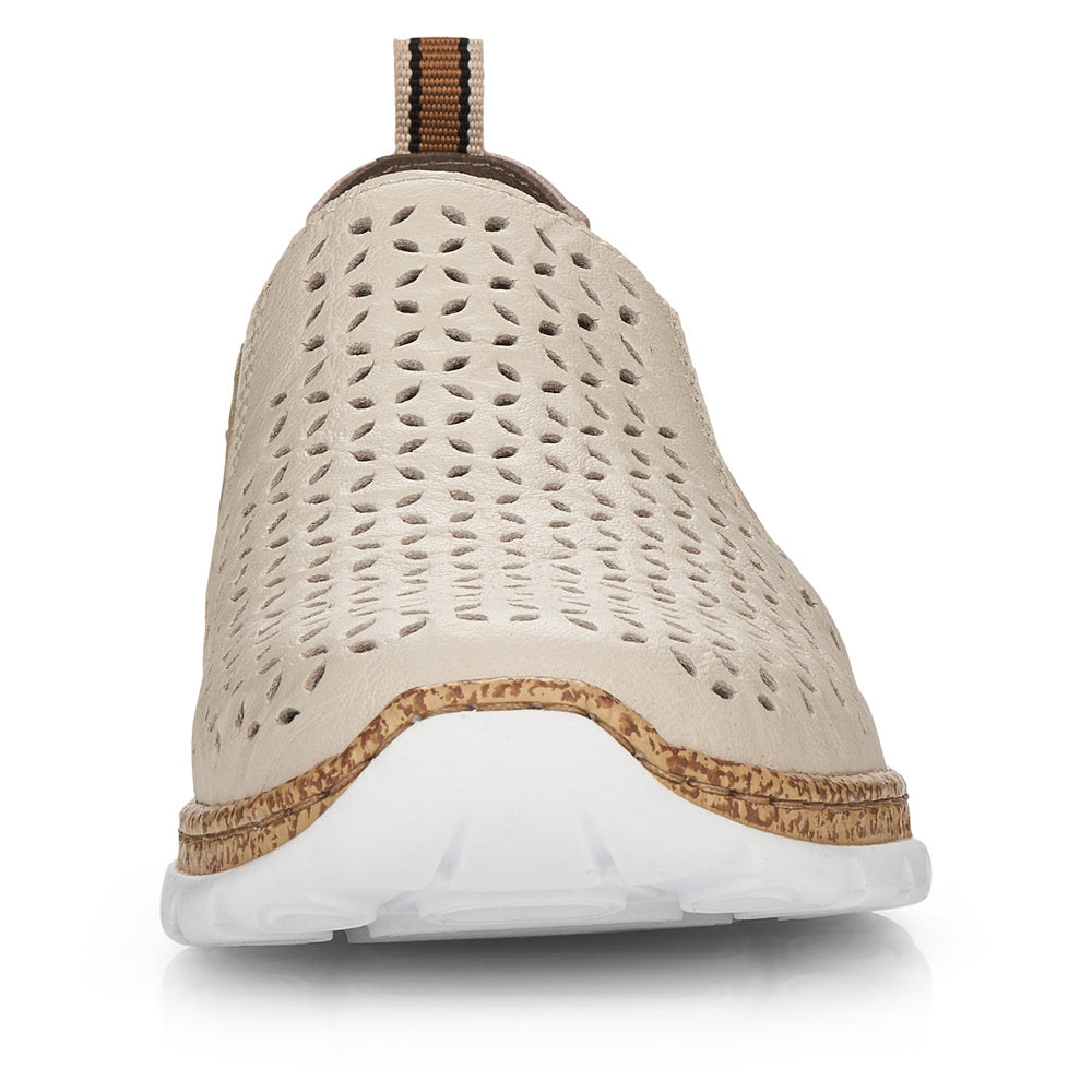 Women’s Perforated Leather Slip-On Shoes