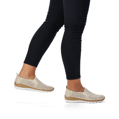 Women’s Perforated Leather Slip-On Shoes